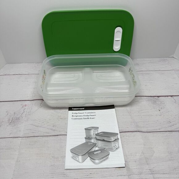 New Tupperware FridgeSmart Fruit Vegetable Storage Container 1-3/4 qt 7291 Green - Picture 1 of 7